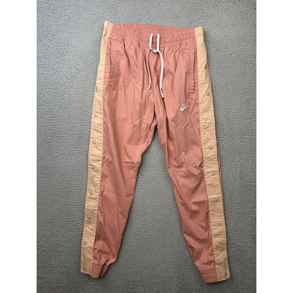 Nike Sportswear Air Force 1 Tear Away Breakaway Track Pants Men Medium Pink Tan